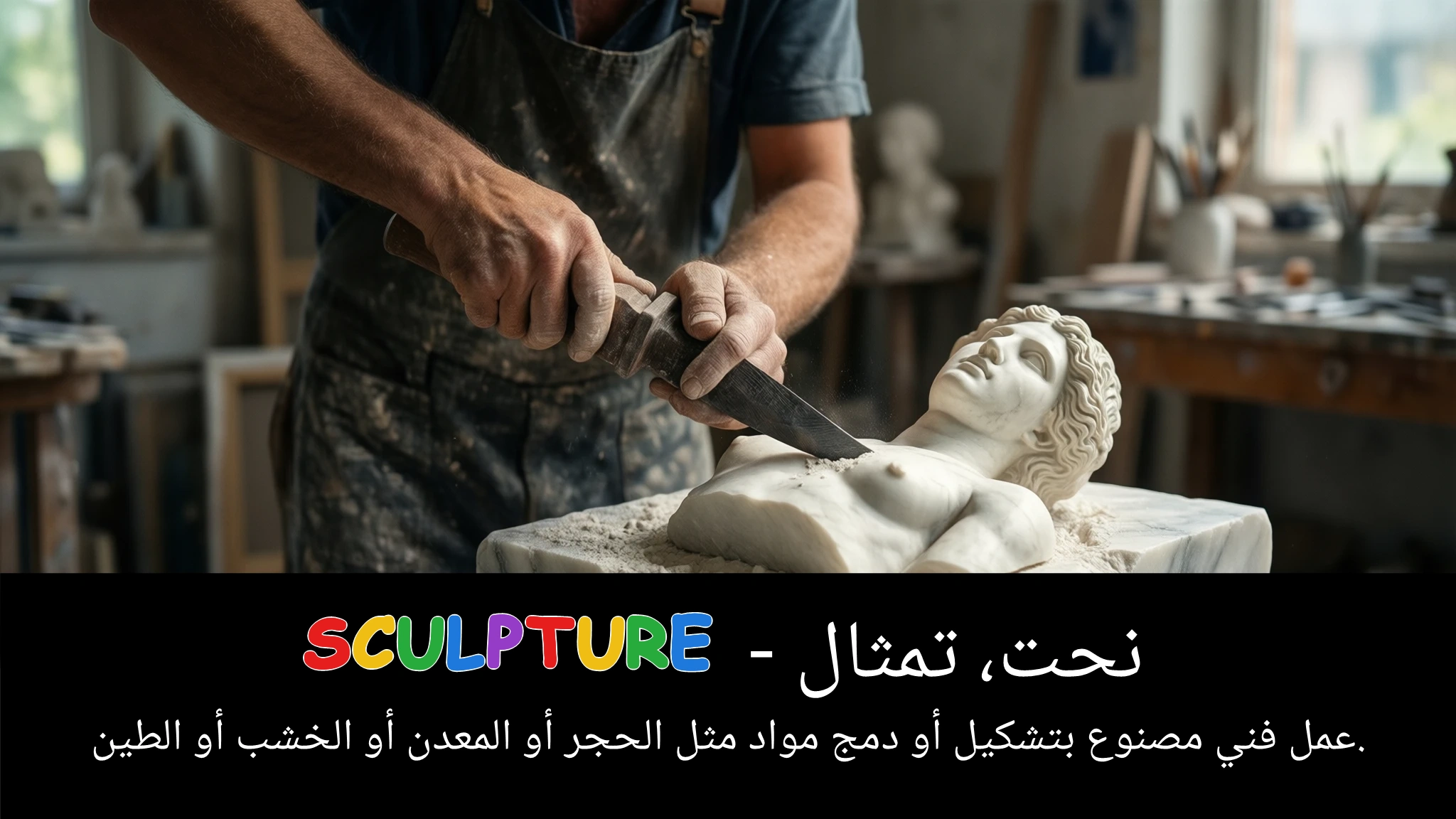 Arabic Illustration for sculpture